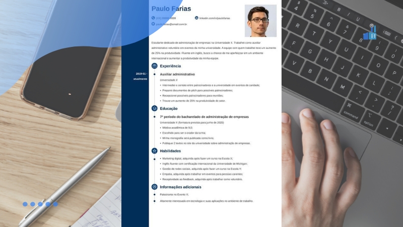 Currículo de auxiliar de administração Currículo de auxiliar de administração